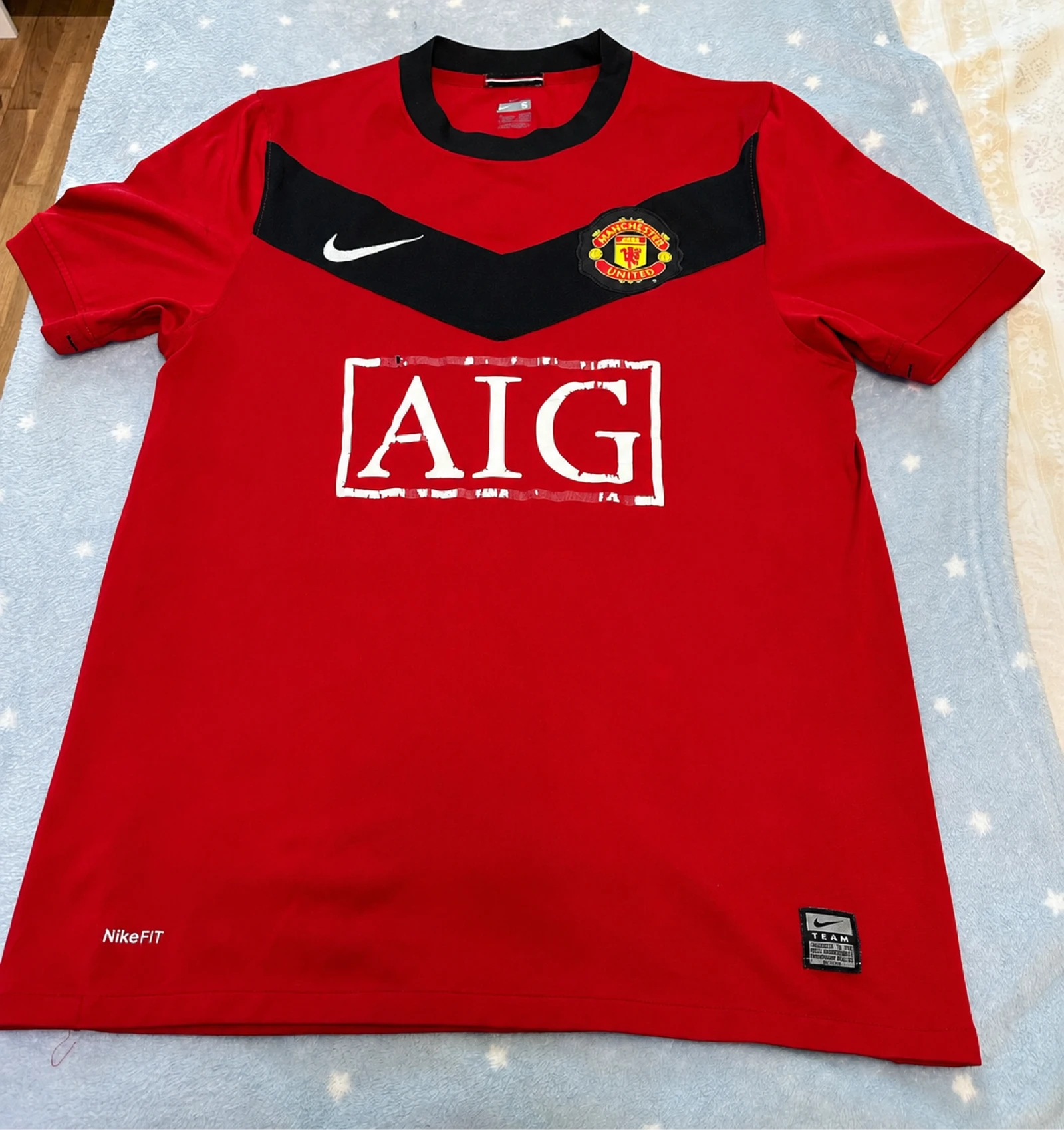Manchester United 2009/10 Camiseta Futebol Nike Original AIG Tamanho S – photo 3